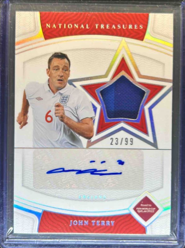 John Terry 2022 National Treasures World Cup #SS-JT Star Swatch Signatures /5 RAW