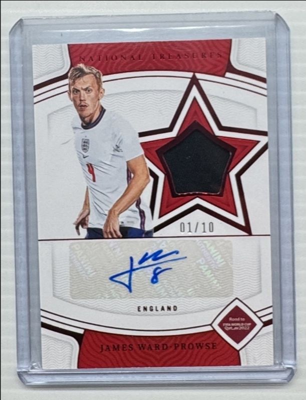 James Ward-Prowse 2022 National Treasures World Cup #SS-JWP Star Swatch Signatures /5 RAW