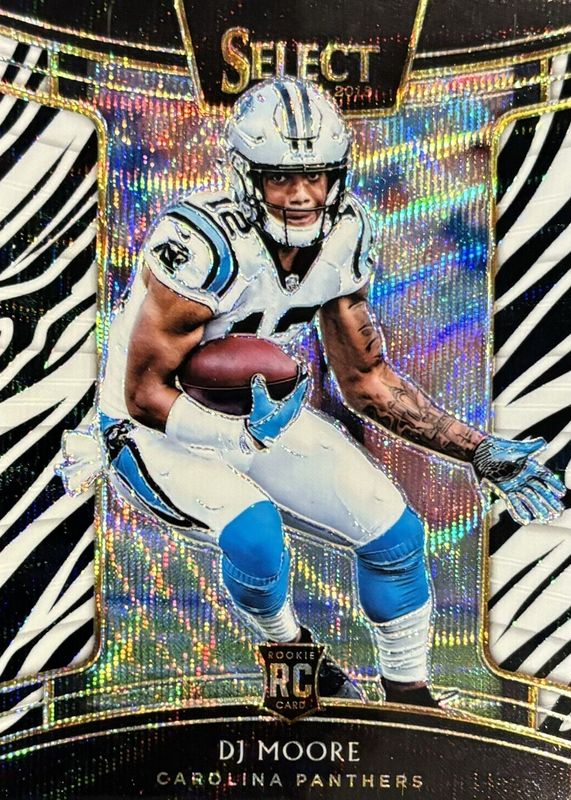 DJ Moore 2018 Select #84 Concourse Zebra /(SSP) Rookie PSA 10