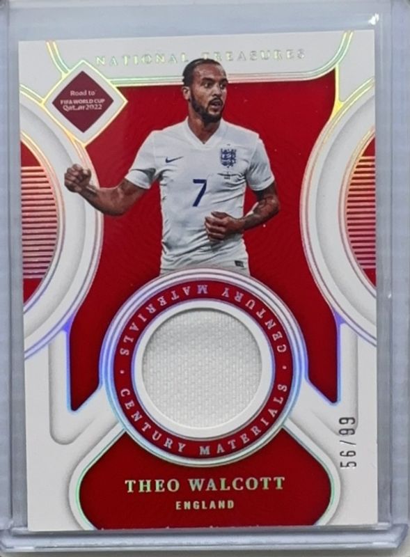 Theo Walcott 2022 National Treasures World Cup #CM-TWA Century Materials /99 RAW