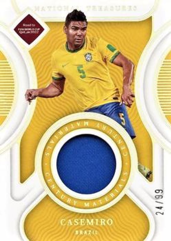 Casemiro 2022 National Treasures World Cup #CM-C Century Materials /99 RAW