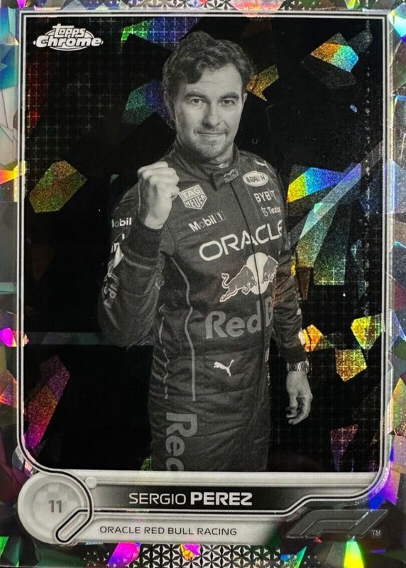 Sergio Perez 2022 Topps Chrome Formula 1 Sapphire Edition #21 Black & White /15 RAW