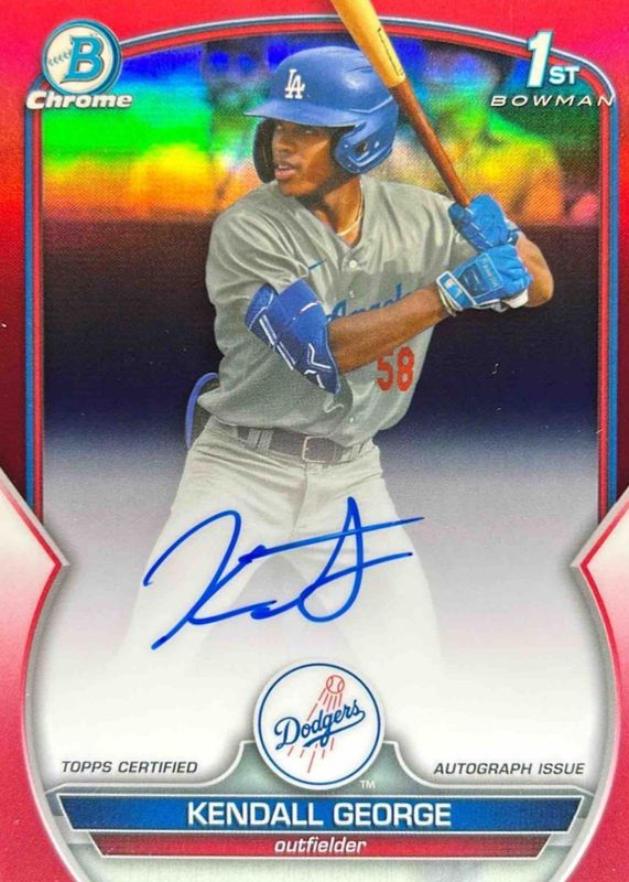 2023 Bowman Draft #CDA-KG Chrome Prospect Auto - Red Refractor /5 (1st)