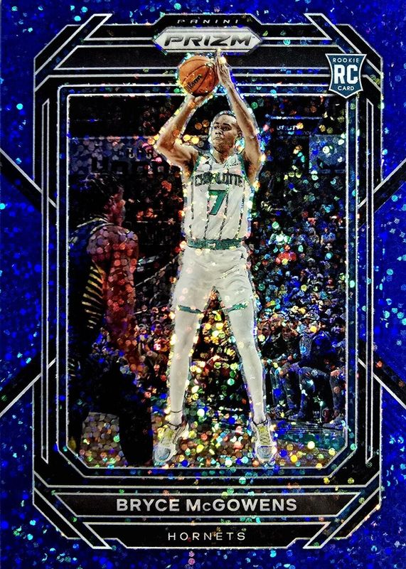 Bryce McGowens 2022 Prizm #222 Blue Sparkle /144 Rookie PSA 10