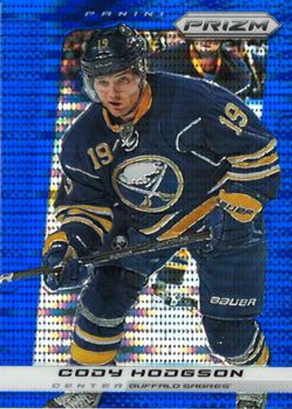 Cody Hodgson 2013 Prizm #10 Blue Pulsar RAW