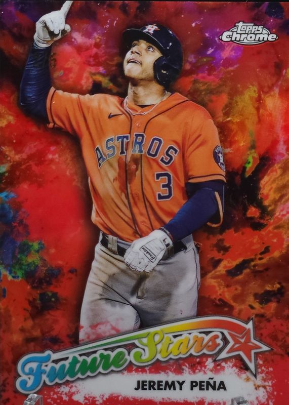 Jeremy Pena 2023 Topps Chrome #FS-10 Future Stars - Red Refractor /5 RAW