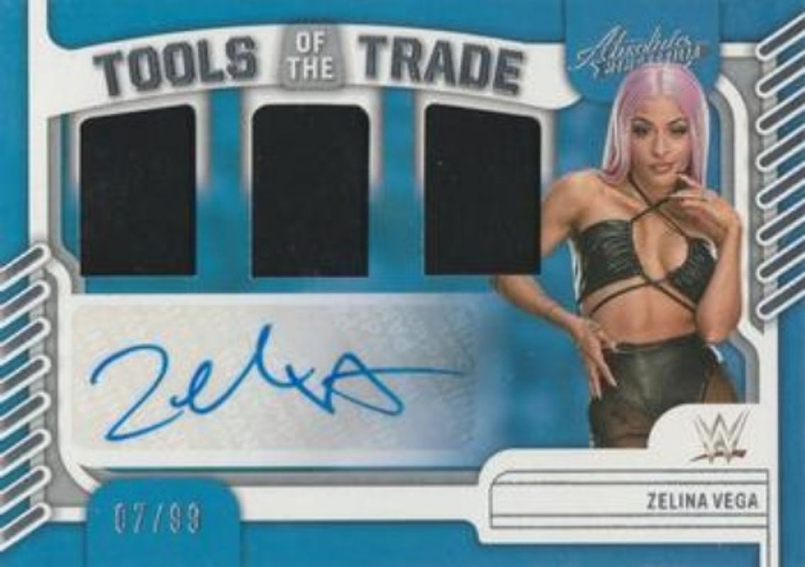 Zelina Vega 2023 Chronicles WWE #TOT-ZVG Absolute Tools of the Trade Signatures /99 RAW