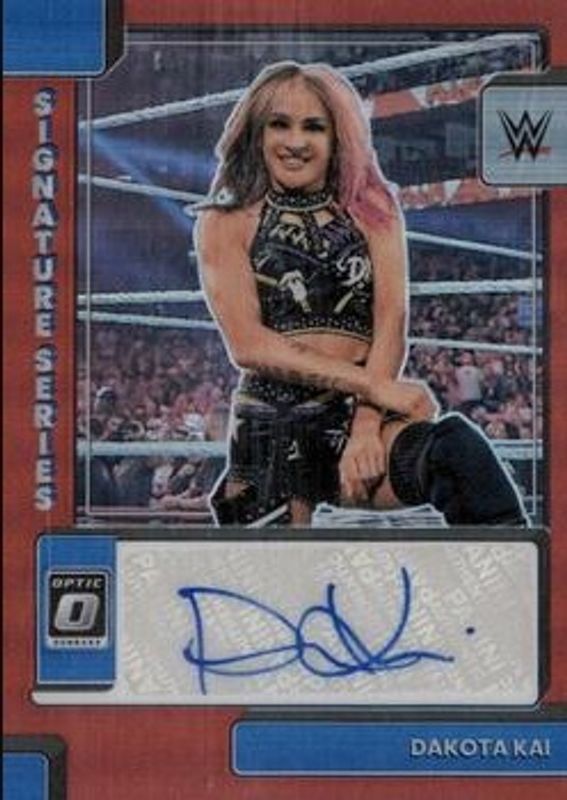 Dakota Kai 2023 Chronicles WWE #DO-DAK Donruss Optic Signatures Series - Red RAW