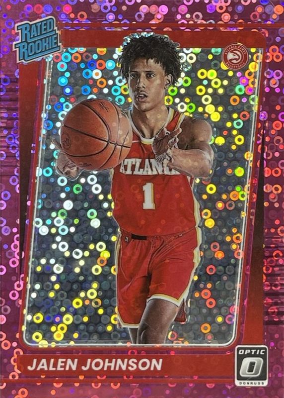 Jalen Johnson 2021 Optic #181 Fast Break Pink /20 Rookie RAW