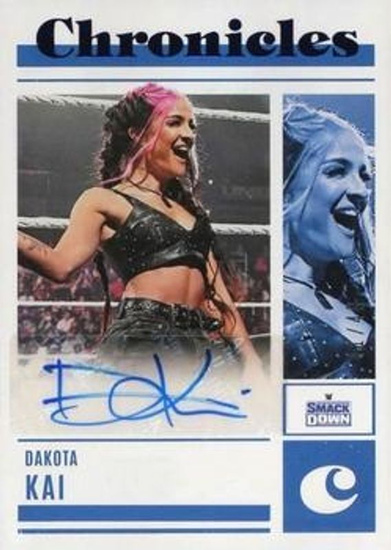 Dakota Kai 2023 Chronicles WWE #CS-DKI Chronicles Signatures - Blue /49 RAW