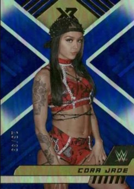 Cora Jade 2023 Chronicles WWE #295 Blue /99 RAW