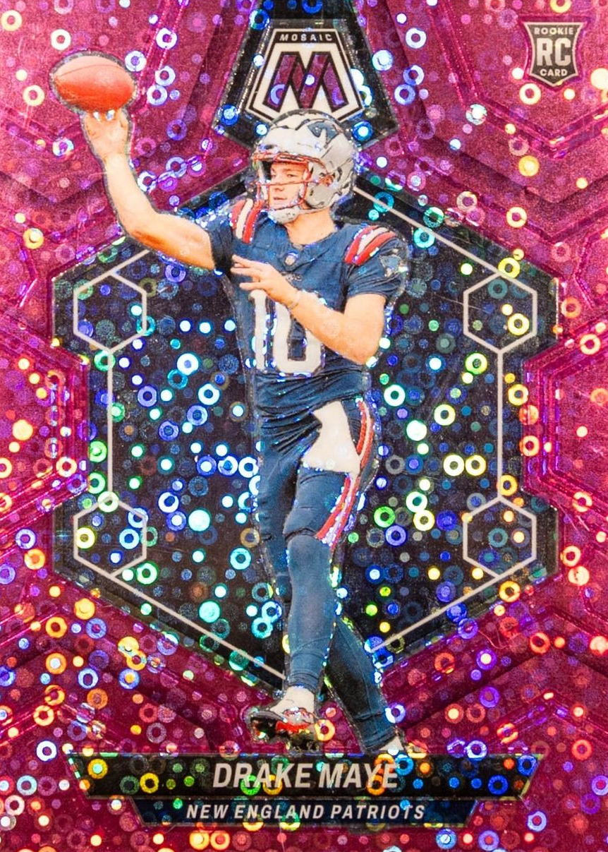 Drake Maye 2024 Mosaic #303 No Huddle Pink /20 Price Guide