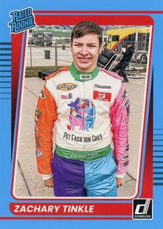 Zachary Tinkle 2022 Donruss NASCAR #27 Carolina Blue RAW