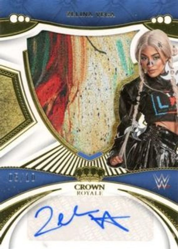Zelina Vega 2023 Chronicles WWE #SL-VEG Crown Royale Silhouettes - Gold /10 RAW