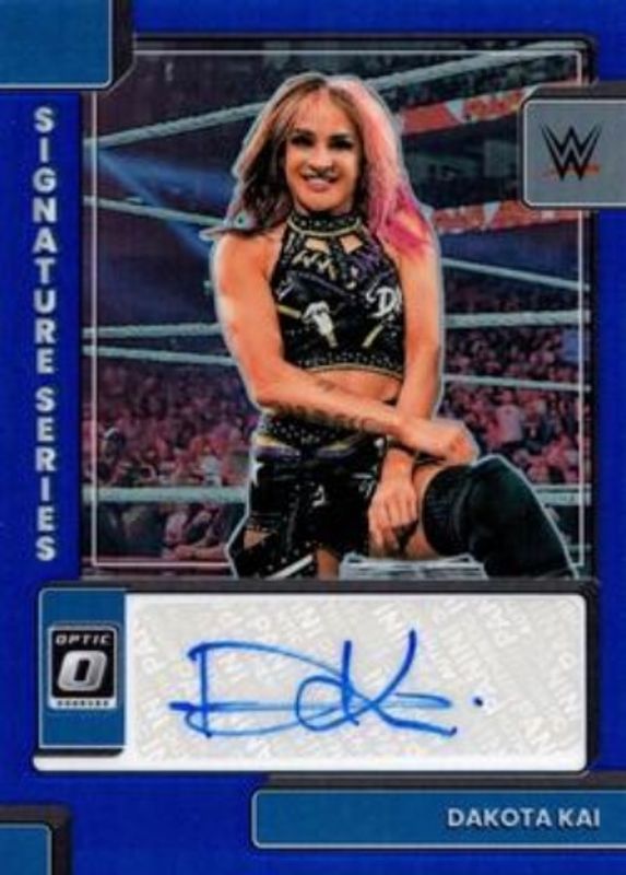 Dakota Kai 2023 Chronicles WWE #DO-DAK Donruss Optic Signatures Series - Blue /49 RAW