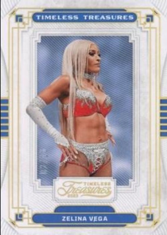 Zelina Vega 2023 Chronicles WWE #TT-22 Timeless Treasures Holo - Gold /10 RAW