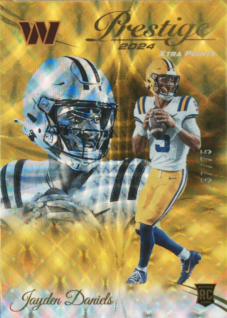 Jayden Daniels 2024 Prestige #302 Gold Premium Xtra Points /75