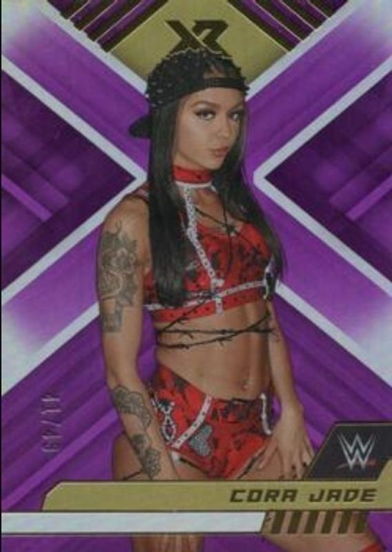 Cora Jade 2023 Chronicles WWE #295 Purple /49 RAW