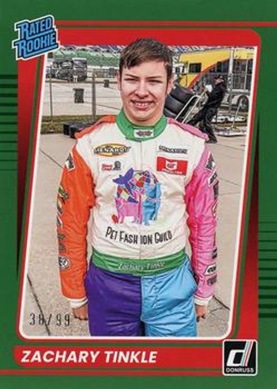 Zachary Tinkle 2022 Donruss NASCAR #27 Green /99 RAW