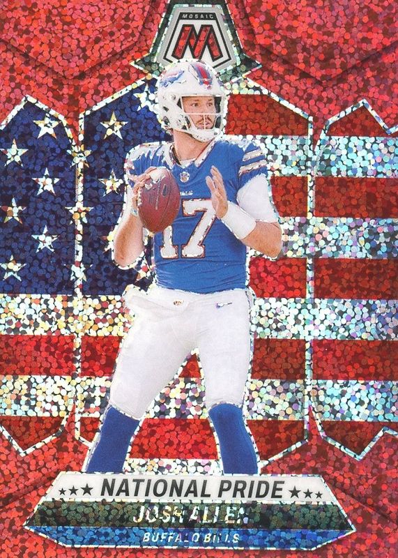 Josh Allen 2024 Mosaic #254 National Pride - Red Sparkle /(SSP) RAW