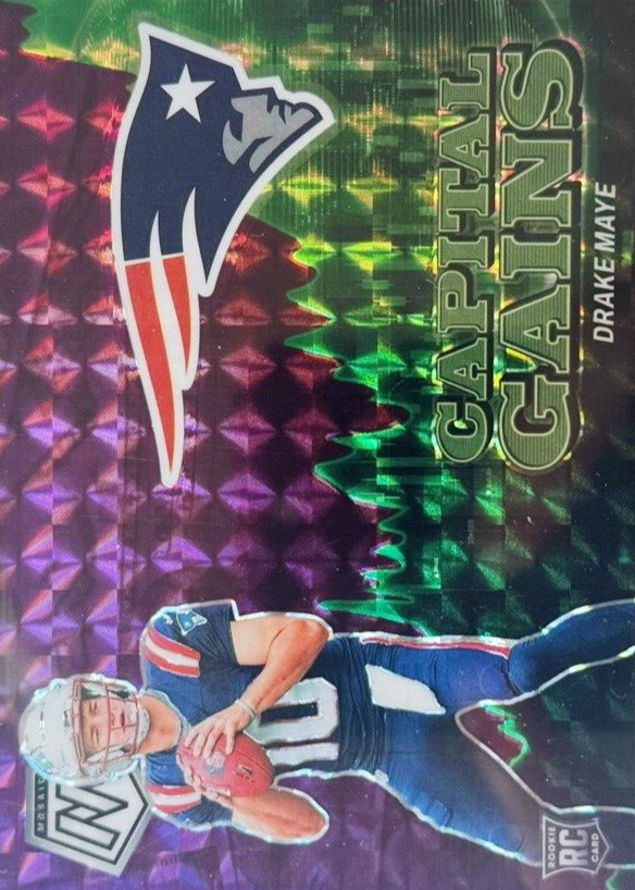 Drake Maye 2024 Mosaic #21 Capital Gains - Purple /49 Price Guide