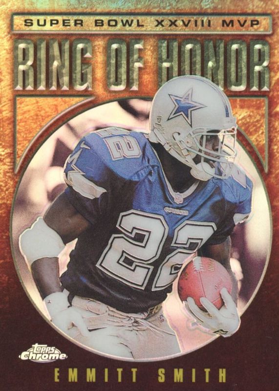 Emmitt Smith 2002 Topps Chrome #ES28 Ring of Honor - Refractor /100 RAW