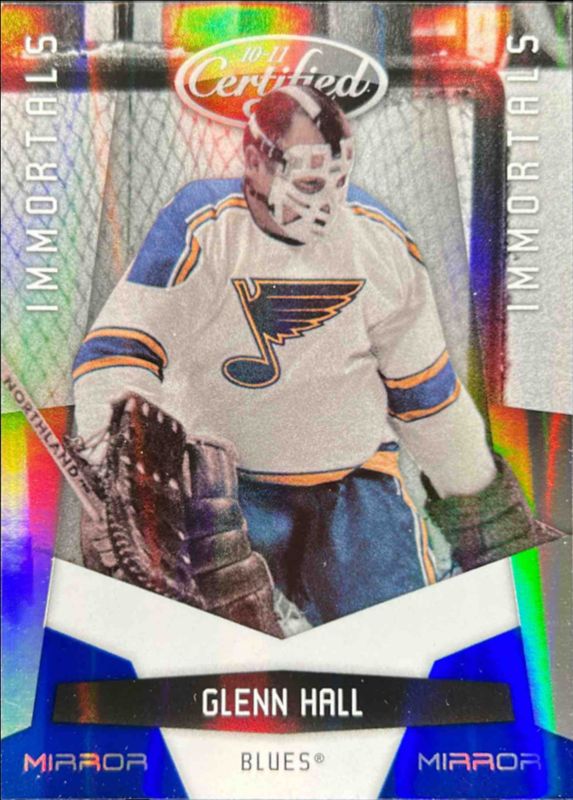 Glenn Hall 2010 Certified #167 Mirror Blue /50 RAW