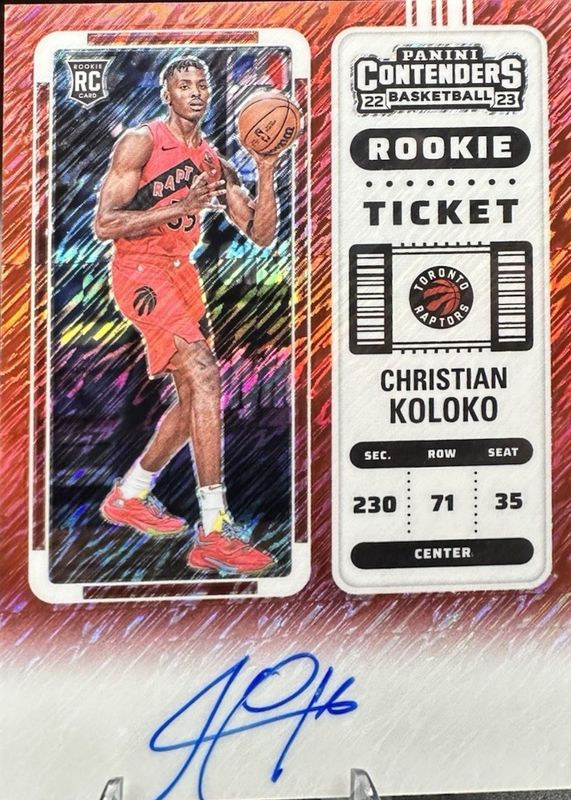 2022 Contenders #139 Rookie Ticket Auto - Premium Red Shimmer /5