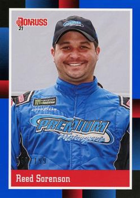 Reed Sorenson 2021 Donruss NASCAR #155 Navy Blue /199 RAW