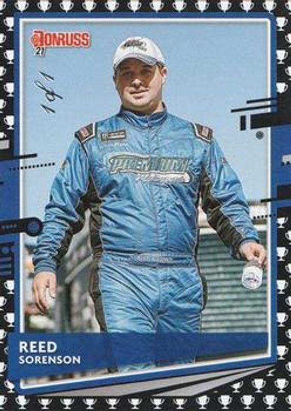Reed Sorenson 2021 Donruss NASCAR #71 Black Trophy Club /1 RAW
