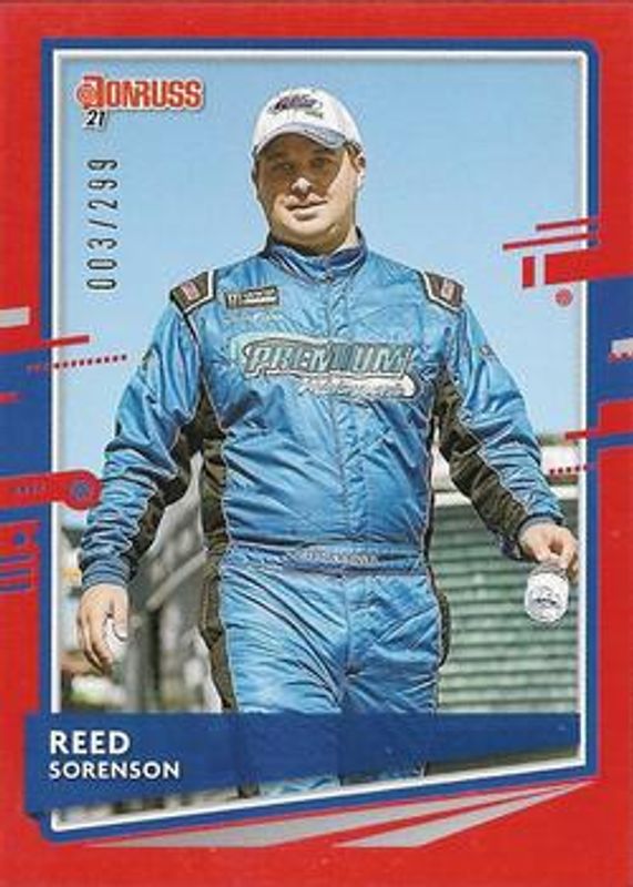 Reed Sorenson 2021 Donruss NASCAR #71 Red /299 RAW
