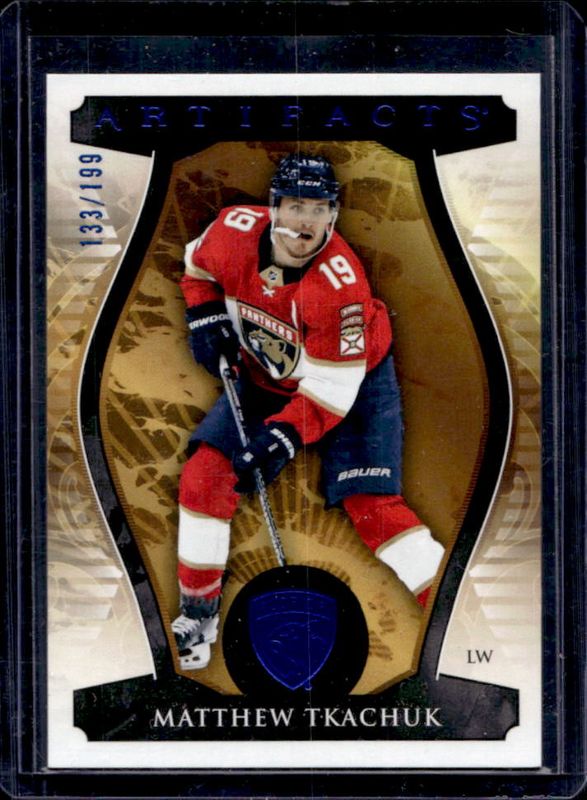 Matthew Tkachuk 2023 Upper Deck Artifacts #107 Royal Blue /199 RAW