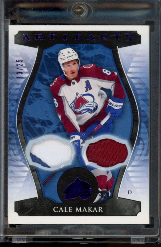 Cale Makar 2023 Upper Deck Artifacts #17 Material - Purple /15 RAW