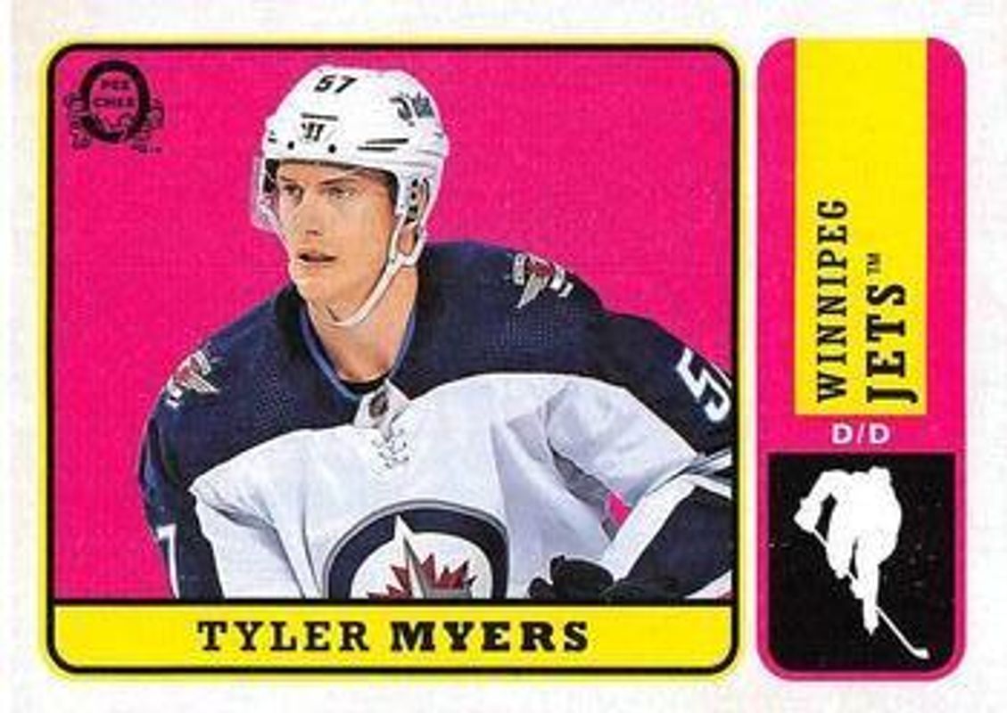 Tyler Myers 2018 O-Pee-Chee #311 Retro Blank Back RAW