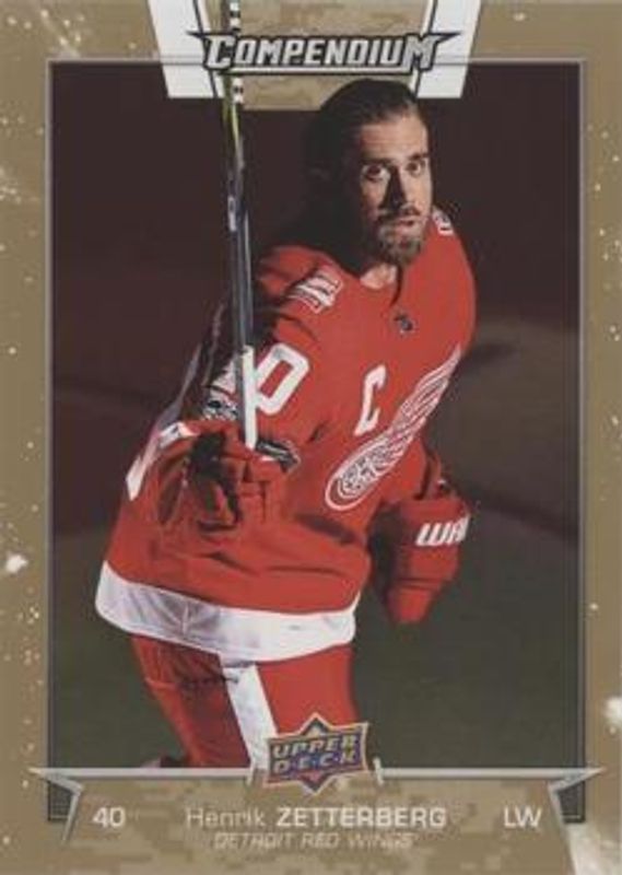 Henrik Zetterberg 2017 Upper Deck Compendium #682 Gold RAW