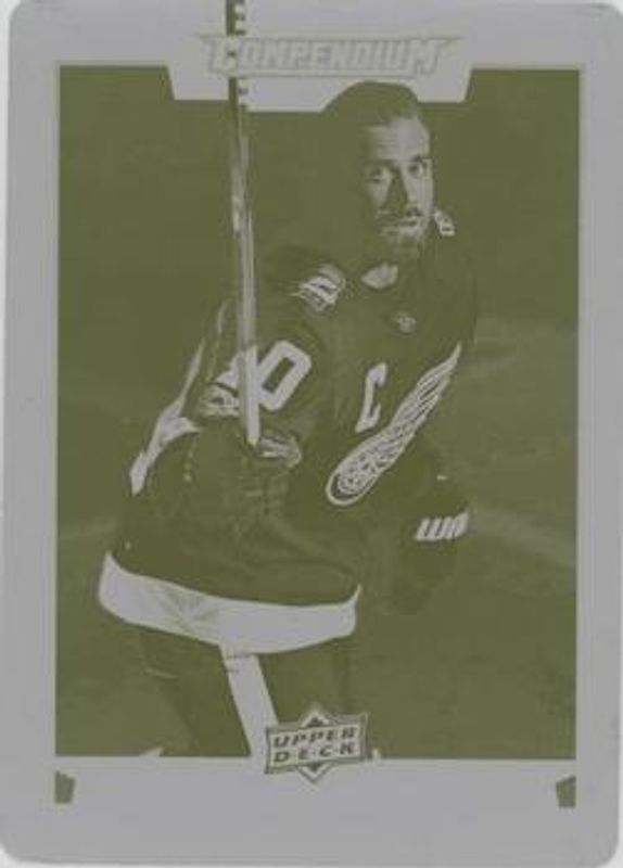 Henrik Zetterberg 2017 Upper Deck Compendium #682 Printing Plates Yellow /1 RAW