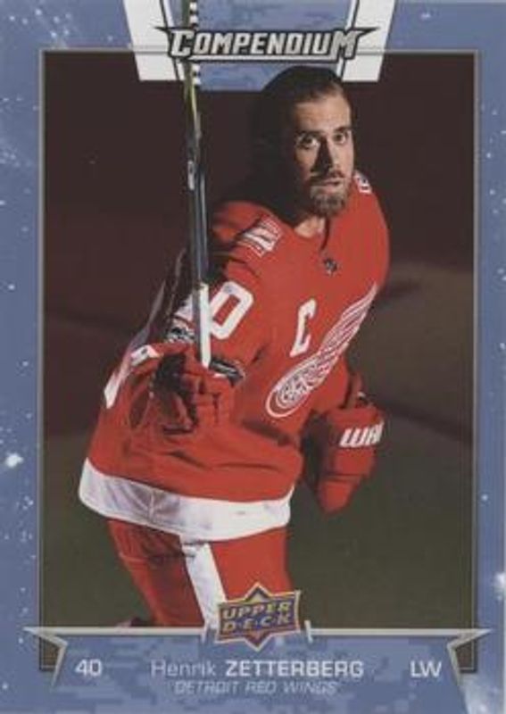Henrik Zetterberg 2017 Upper Deck Compendium #682 Blue RAW