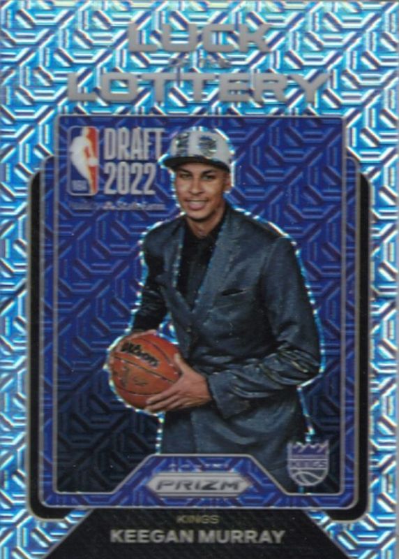 Keegan Murray 2022 Prizm #9 Luck of the Lottery - Mojo /25 Rookie RAW