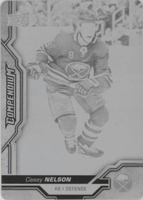 2018 Upper Deck Compendium #497 Printing Plates Black /1