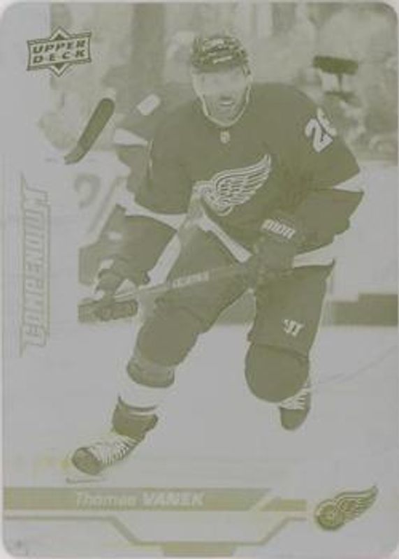 Thomas Vanek 2018 Upper Deck Compendium #572 Printing Plates Yellow /1 RAW