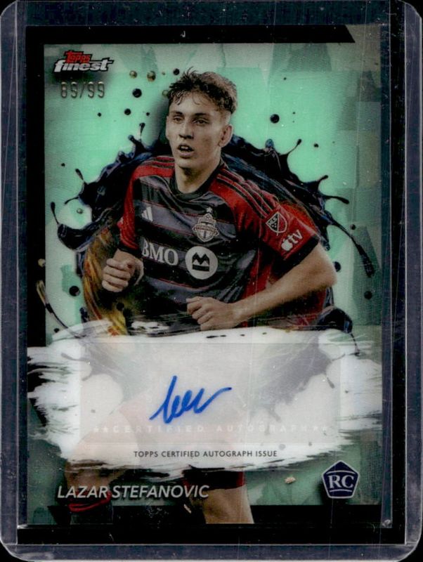 2024 Topps Finest MLS #BA-LS Autographs - Neon Green Refractor /99