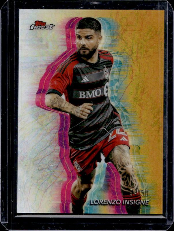 Lorenzo Insigne 2024 Topps Finest MLS #7 Holo Glow - Gold Refractor /50 RAW