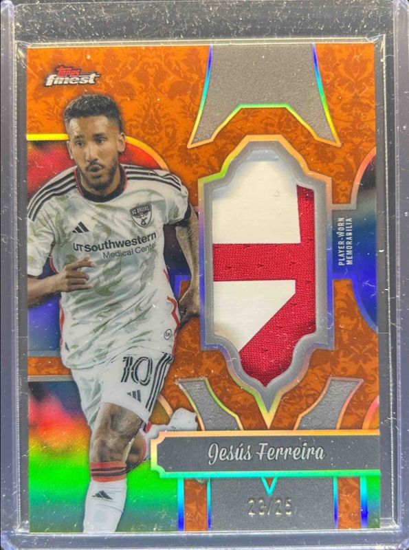 2024 Topps Finest MLS #FF-JF Finest Fabrics Relics - Orange Refractor /25