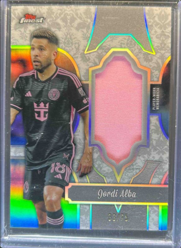 Jordi Alba 2024 Topps Finest MLS #FF-JA Finest Fabrics Relics /75 RAW