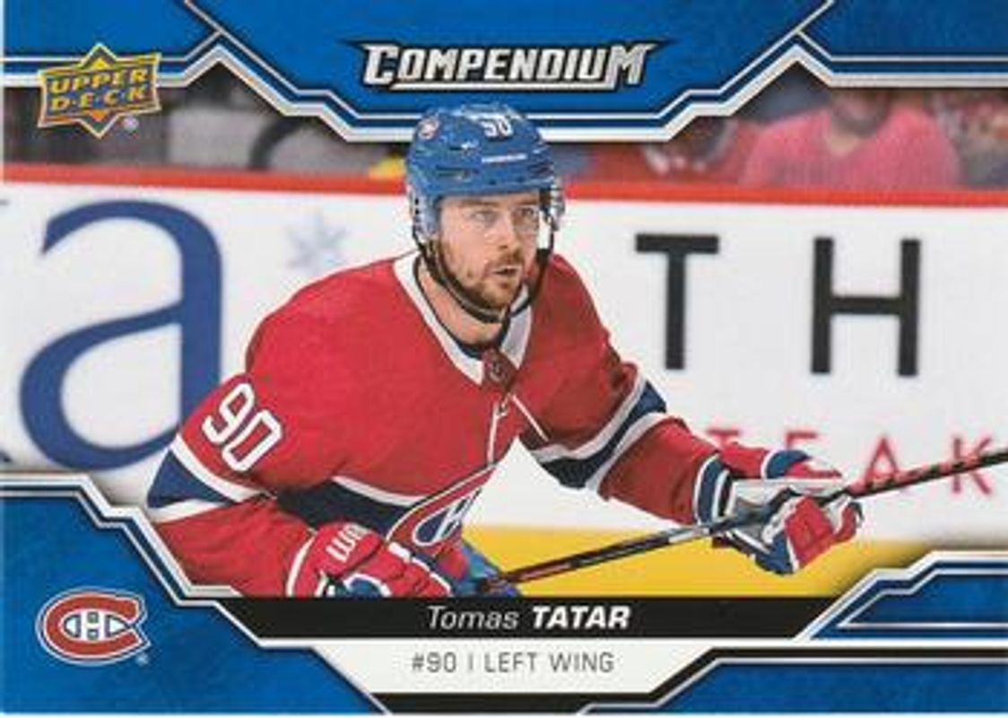 Tomas Tatar 2018 Upper Deck Compendium #625 Blue RAW