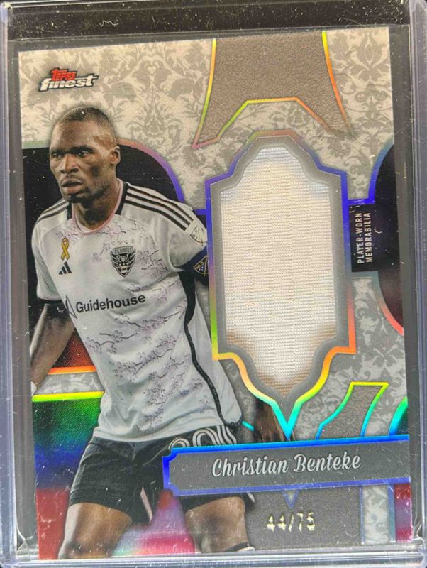 Christian Benteke 2024 Topps Finest MLS #FF-CB Finest Fabrics Relics /75 RAW