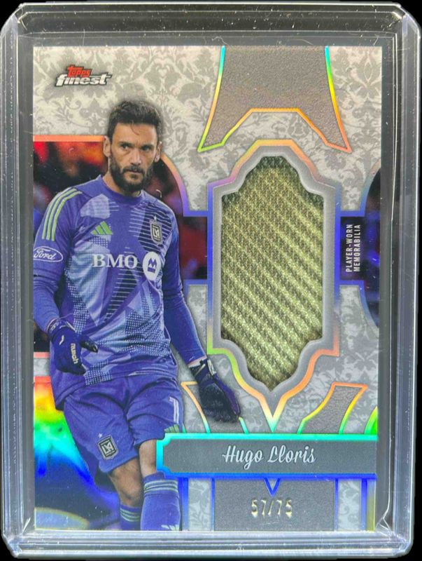 Hugo Lloris 2024 Topps Finest MLS #FF-HL Finest Fabrics Relics /75 RAW