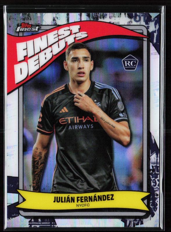 Julian Fernandez 2024 Topps Finest MLS #FD-8 Finest Debuts Rookie RAW