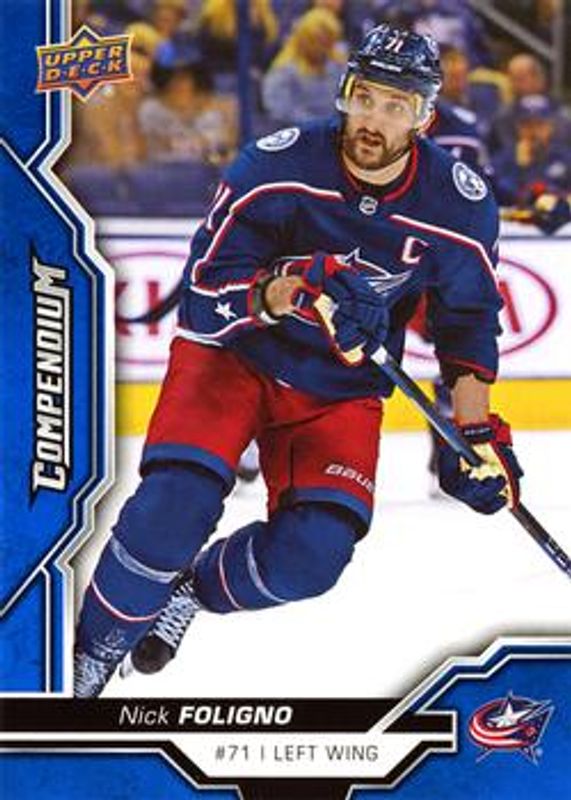 Nick Foligno 2018 Upper Deck Compendium #545 Blue RAW