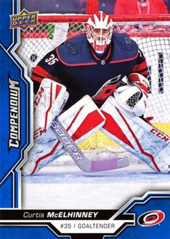 Curtis McElhinney 2018 Upper Deck Compendium #520 Blue RAW